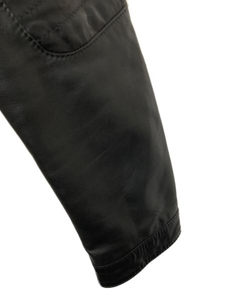 BOSS HUGO BOSS（ボス ヒューゴボス）BOSS HUGO BOSS (ボス ヒューゴボス) ラムレザージャケット ブラック サイズ:48の古着・服飾アイテム