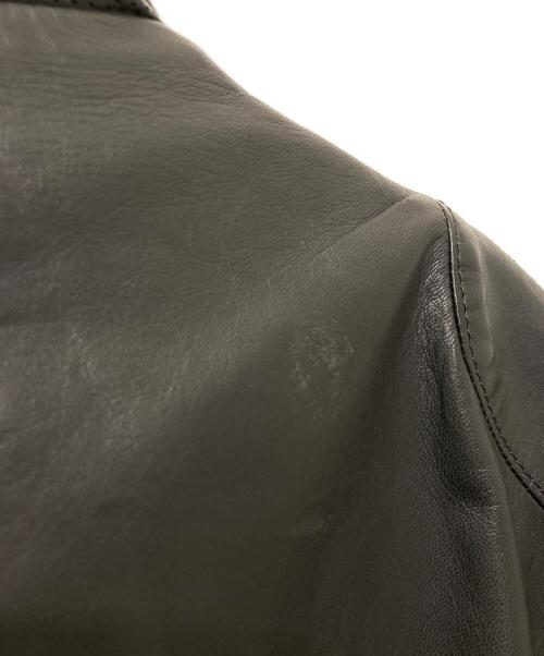 BOSS HUGO BOSS（ボス ヒューゴボス）BOSS HUGO BOSS (ボス ヒューゴボス) ラムレザージャケット ブラック サイズ:48の古着・服飾アイテム