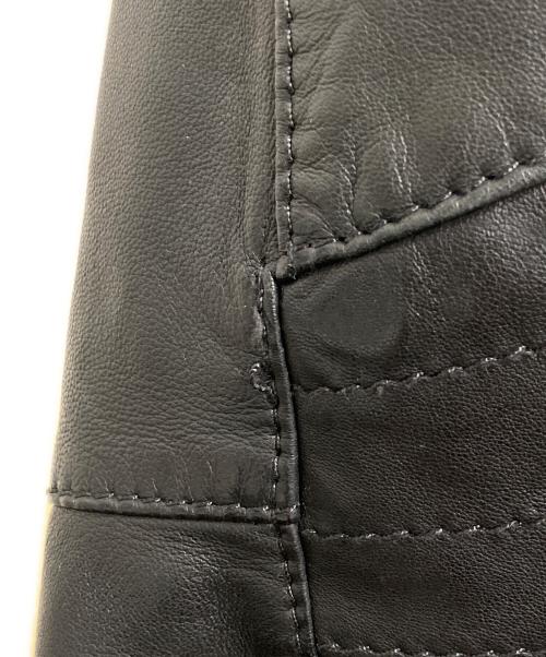 BOSS HUGO BOSS（ボス ヒューゴボス）BOSS HUGO BOSS (ボス ヒューゴボス) ラムレザージャケット ブラック サイズ:48の古着・服飾アイテム