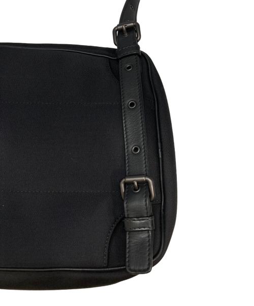 BOTTEGA VENETA（ボッテガベネタ）BOTTEGA VENETA (ボッテガベネタ) ナイロンコンビイントレチャートボディーバッグ ブラックの古着・服飾アイテム