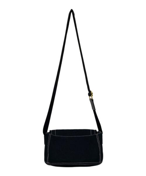 Vivienne Westwood（ヴィヴィアンウエストウッド）Vivienne Westwood (ヴィヴィアンウエストウッド) オーブステッチキャンバスショルダーバッグ ブラックの古着・服飾アイテム