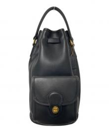 COACH（コーチ）の古着「バケットレザーリュック」｜ブラック
