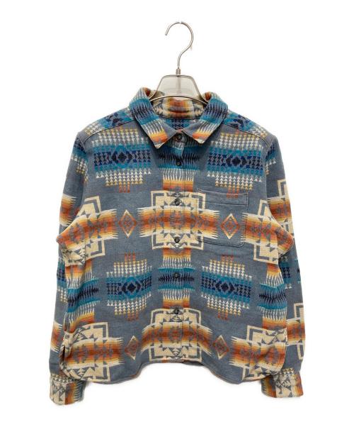 PENDLETON（ペンドルトン）PENDLETON (ペンドルトン) ネイティブ柄バージンウールシャツ ブルー サイズ:Ⅼの古着・服飾アイテム