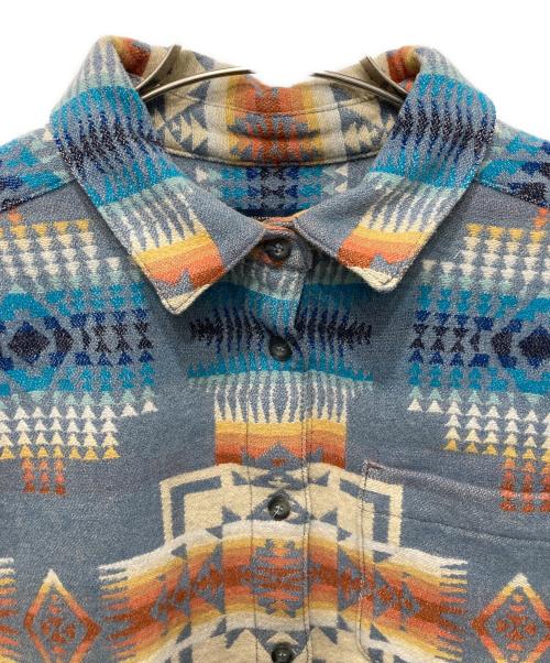 PENDLETON（ペンドルトン）PENDLETON (ペンドルトン) ネイティブ柄バージンウールシャツ ブルー サイズ:Ⅼの古着・服飾アイテム