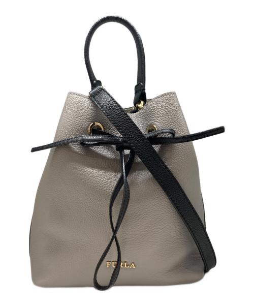 FURLA（フルラ）FURLA (フルラ) COSTANZA 巾着ショルダーバッグ グレーの古着・服飾アイテム