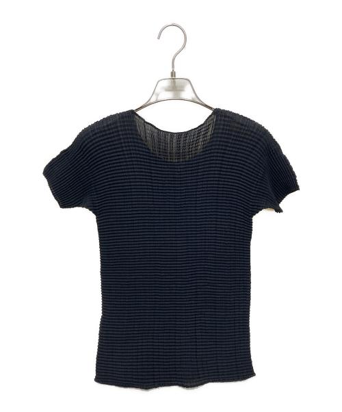 ISSEY MIYAKE（イッセイミヤケ）ISSEY MIYAKE (イッセイミヤケ) プリーツカットソー ブラック サイズ:Ⅿの古着・服飾アイテム