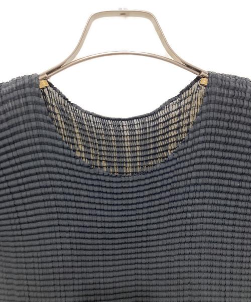ISSEY MIYAKE（イッセイミヤケ）ISSEY MIYAKE (イッセイミヤケ) プリーツカットソー ブラック サイズ:Ⅿの古着・服飾アイテム