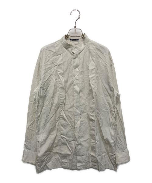 ISSEY MIYAKE（イッセイミヤケ）ISSEY MIYAKE (イッセイミヤケ) 80’s 比翼タックシャツ ベージュ サイズ:Ⅿの古着・服飾アイテム