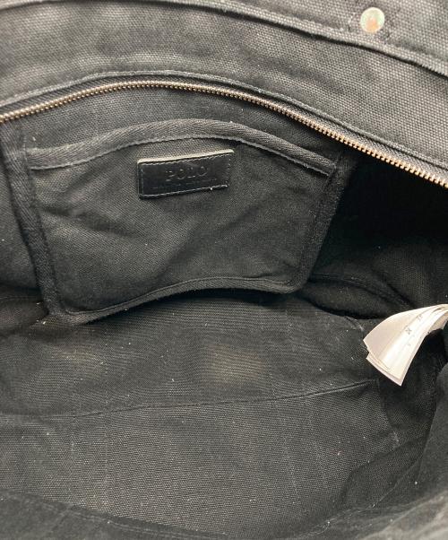 POLO RALPH LAUREN（ポロ・ラルフローレン）POLO RALPH LAUREN (ポロ・ラルフローレン) キャンバストートバッグ ブラックの古着・服飾アイテム