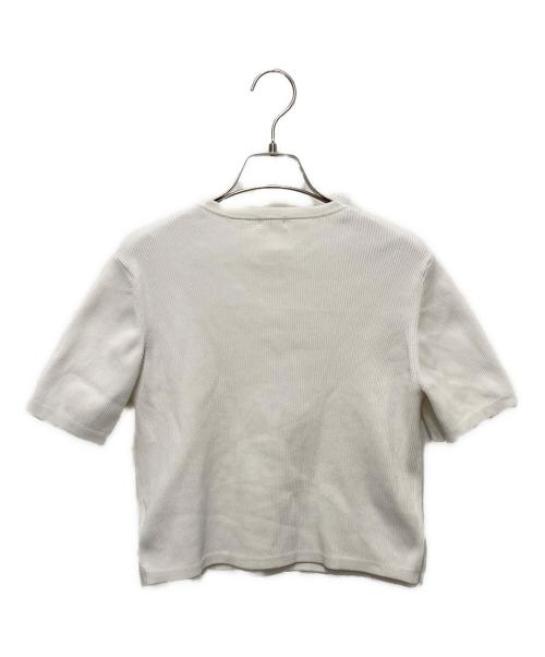 IENA（イエナ）IENA (イエナ) ドットボタン半袖ニットカーディガン ホワイト サイズ:FREEの古着・服飾アイテム