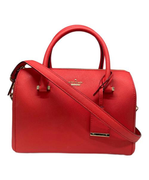 Kate Spade（ケイトスペード）Kate Spade (ケイトスペード) 2WAYボストンバッグ レッドの古着・服飾アイテム