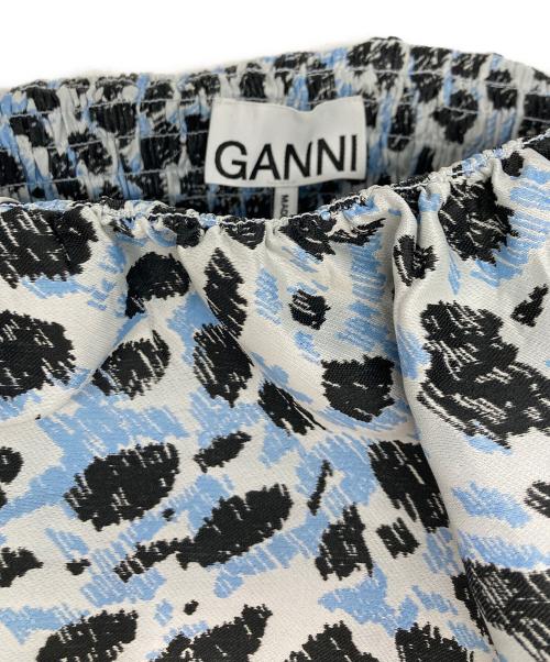GANNI（ガニー）GANNI (ガニー) レオパードキャミワンピース ブルー サイズ:34の古着・服飾アイテム