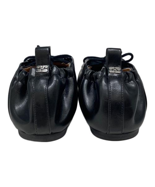 GANNI（ガニー）GANNI (ガニー) Oleatex レースアップバレリーナ ブラック サイズ:38の古着・服飾アイテム