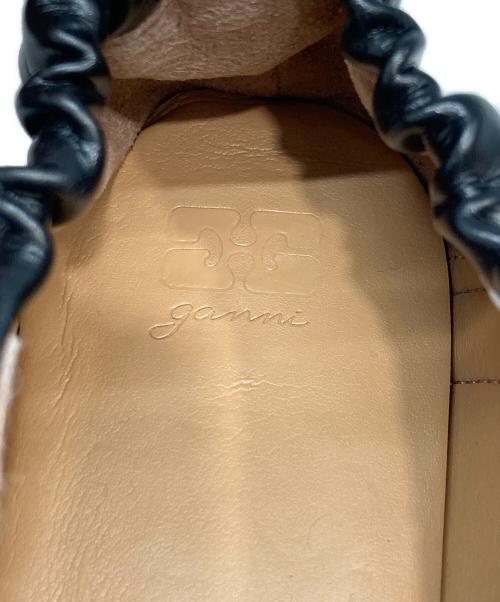 GANNI（ガニー）GANNI (ガニー) Oleatex レースアップバレリーナ ブラック サイズ:38の古着・服飾アイテム
