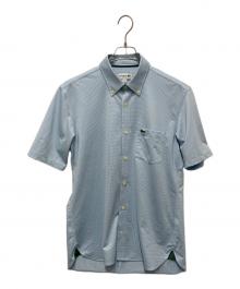 LACOSTE（ラコステ）の古着「マイクロチェックジャージシャツ」｜ブルー