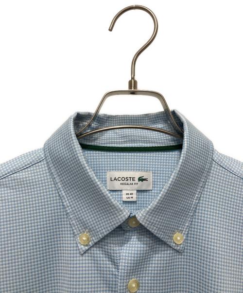 LACOSTE（ラコステ）LACOSTE (ラコステ) マイクロチェックジャージシャツ ブルー サイズ:Ⅿの古着・服飾アイテム