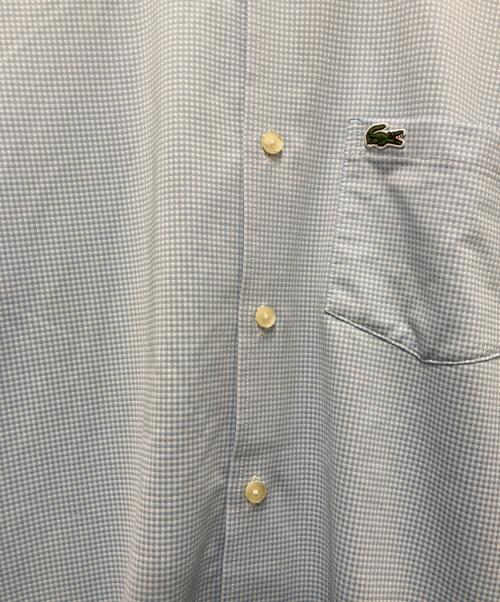 LACOSTE（ラコステ）LACOSTE (ラコステ) マイクロチェックジャージシャツ ブルー サイズ:Ⅿの古着・服飾アイテム