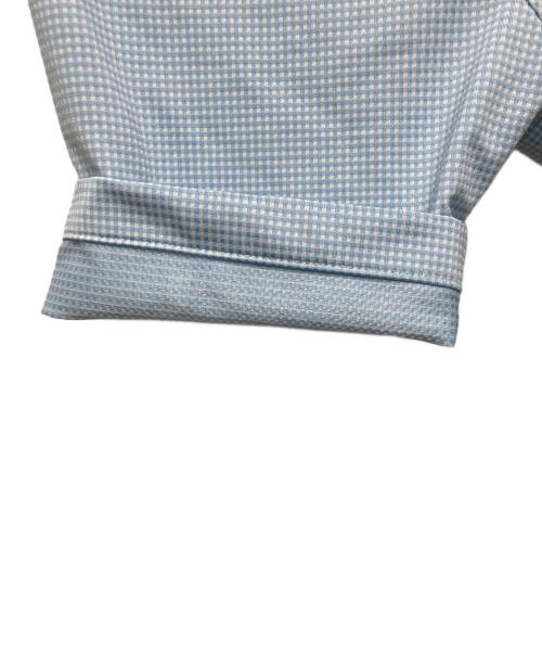 LACOSTE（ラコステ）LACOSTE (ラコステ) マイクロチェックジャージシャツ ブルー サイズ:Ⅿの古着・服飾アイテム