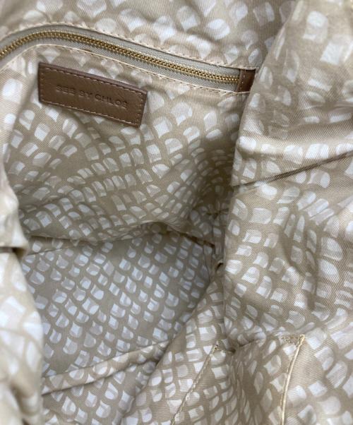 SEE BY CHLOE（シーバイクロエ）SEE BY CHLOE (シーバイクロエ) レザー2WAYバッグ ベージュの古着・服飾アイテム
