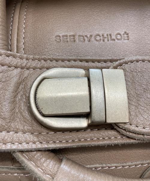 SEE BY CHLOE（シーバイクロエ）SEE BY CHLOE (シーバイクロエ) レザー2WAYバッグ ベージュの古着・服飾アイテム
