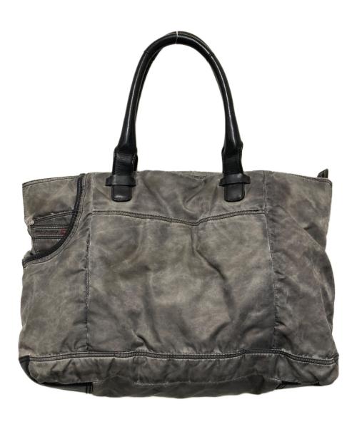 DIESEL（ディーゼル）DIESEL (ディーゼル) レザーハンドルトートバッグ ブラックの古着・服飾アイテム