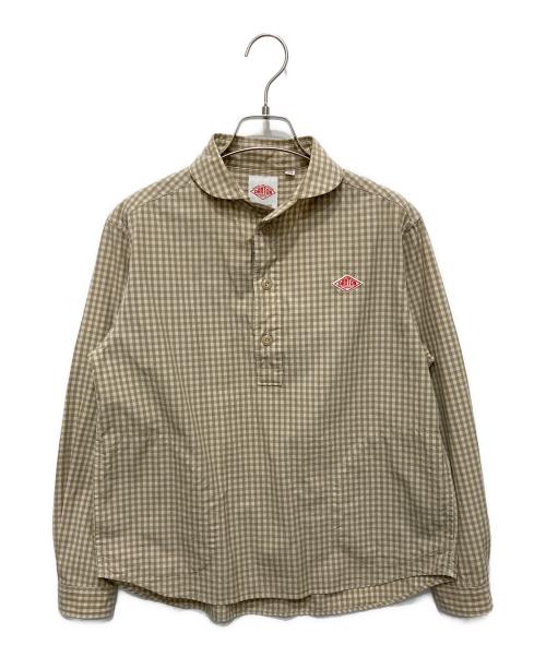 DANTON（ダントン）DANTON (ダントン) 丸襟プルオーバーシャツ カーキ サイズ:34の古着・服飾アイテム