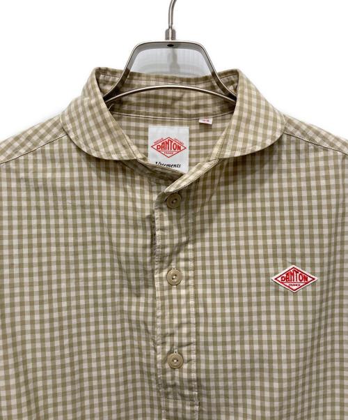 DANTON（ダントン）DANTON (ダントン) 丸襟プルオーバーシャツ カーキ サイズ:34の古着・服飾アイテム