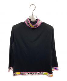 LEONARD PARIS（レオナール パリ）の古着「ハイネックストレッチカットソー」｜ブラック
