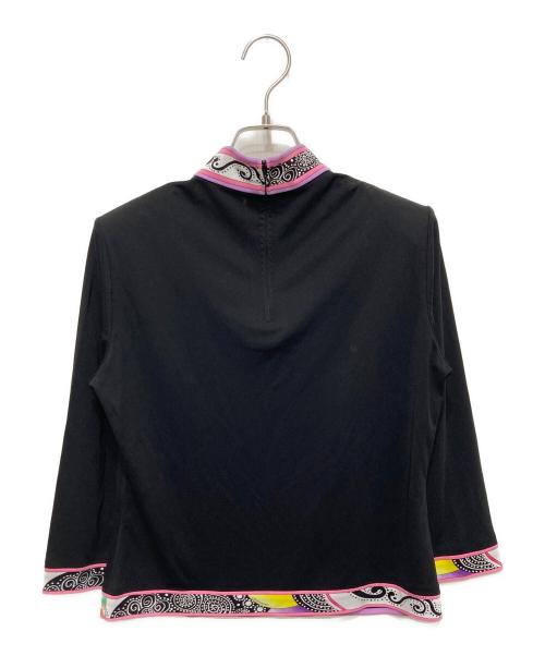 LEONARD PARIS（レオナール パリ）LEONARD PARIS (レオナール パリ) ハイネックストレッチカットソー ブラック サイズ:Lの古着・服飾アイテム