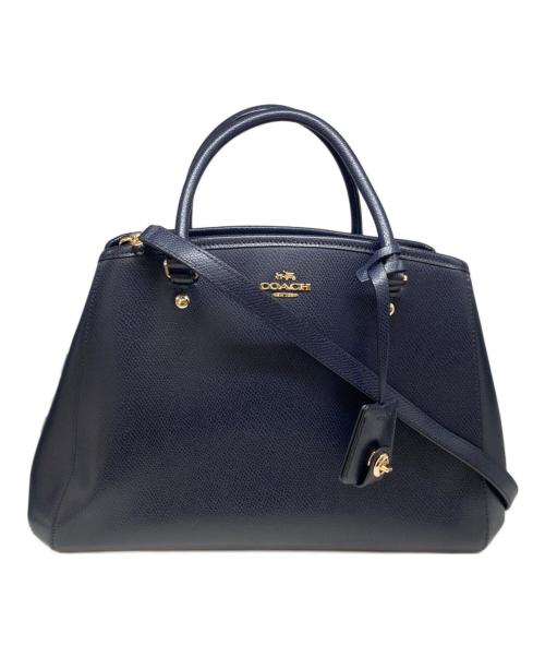 COACH（コーチ）COACH (コーチ) 2wayハンドバッグ ネイビーの古着・服飾アイテム