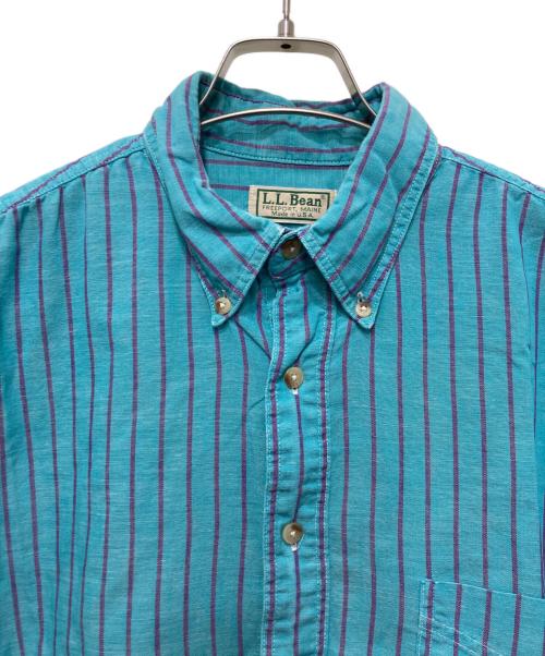 L.L.Bean（エルエルビーン）L.L.Bean (エルエルビーン) 半袖ストライプシャツ ブルー サイズ:Mの古着・服飾アイテム
