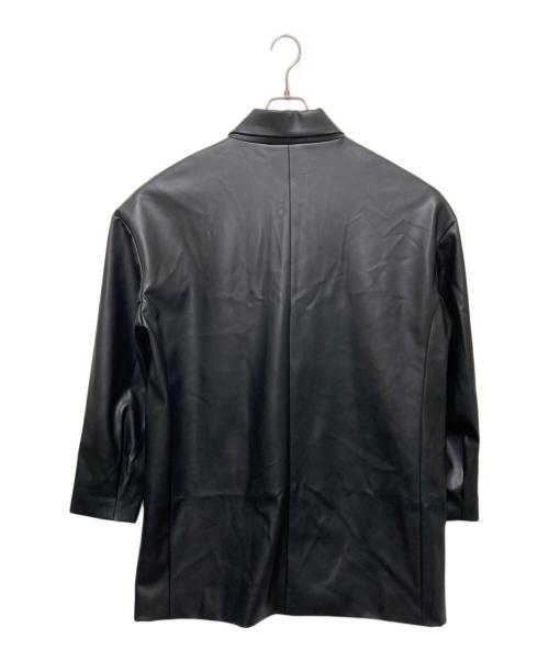 MOON TREE PLANET（ムーンツリープラネット）MOON TREE PLANET (ムーンツリープラネット) フェイクレザーコート ブラック サイズ:Ⅿの古着・服飾アイテム