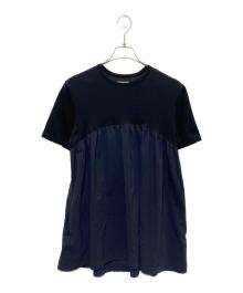 SINME（シンメ）の古着「リメイクドッキングカットソー」｜ブラック