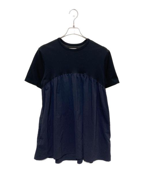 SINME（シンメ）SINME (シンメ) リメイクドッキングカットソー ブラック サイズ:FREEの古着・服飾アイテム