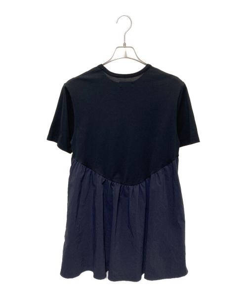 SINME（シンメ）SINME (シンメ) リメイクドッキングカットソー ブラック サイズ:FREEの古着・服飾アイテム