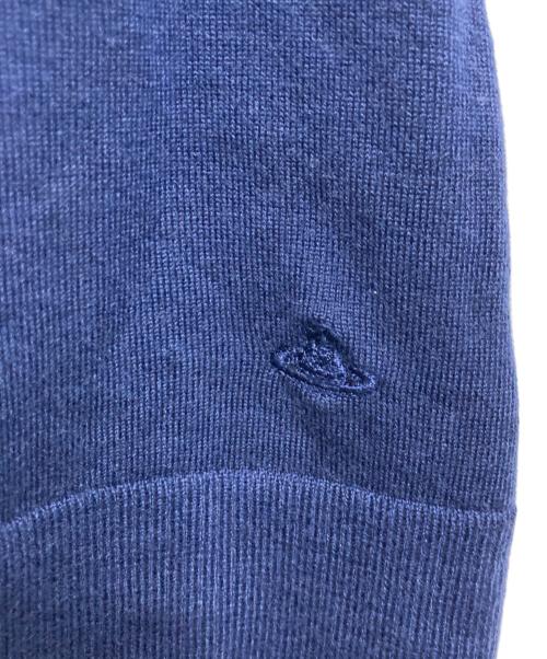 Vivienne Westwood RED LABEL（ヴィヴィアンウエストウッドレッドレーベル）Vivienne Westwood RED LABEL (ヴィヴィアンウエストウッドレッドレーベル) オーブ刺繍半袖ニット ブルー サイズ:2の古着・服飾アイテム