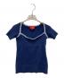 Vivienne Westwood RED LABEL（ヴィヴィアンウエストウッドレッドレーベル）の古着「オーブ刺繍半袖ニット」｜ブルー