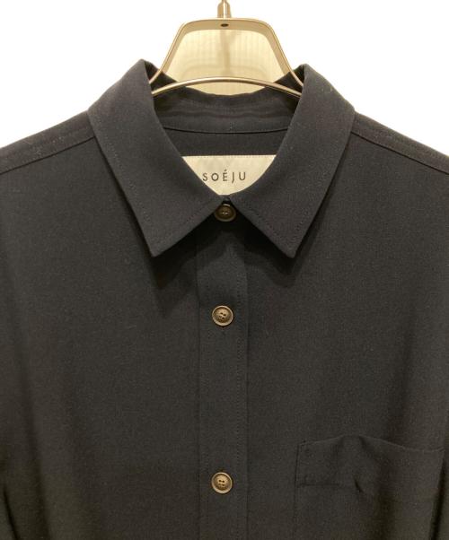 SOEJU（ソージュ）SOEJU (ソージュ) ソフトオックスシャツワンピース ネイビー サイズ:Ｓの古着・服飾アイテム