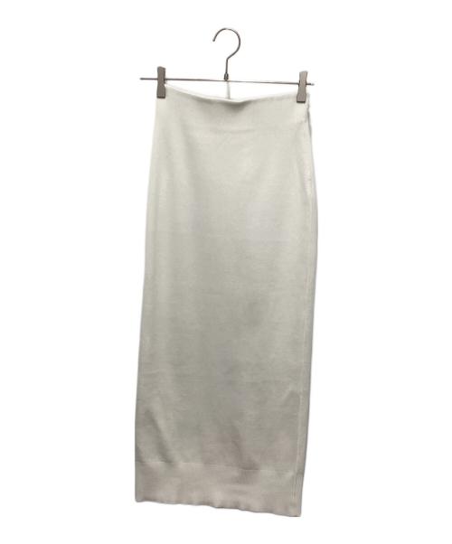 BIOTOP（ビオトープ）BIOTOP (ビオトープ) Knit tight long skirt ホワイト サイズ:oの古着・服飾アイテム