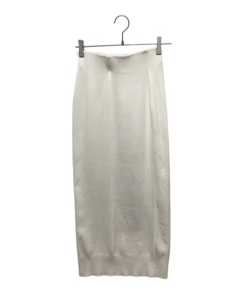 BIOTOP（ビオトープ）BIOTOP (ビオトープ) Knit tight long skirt ホワイト サイズ:oの古着・服飾アイテム