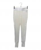 MOON TREE PLANETムーンツリープラネット）の古着「line pants cashmere」｜ホワイト