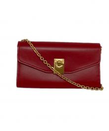 CELINE（セリーヌ）の古着「チェーンウォレット」｜レッド