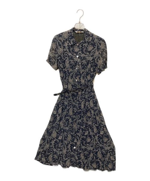 Burberry's（バーバリーズ）Burberry's (バーバリーズ) 半袖ワンピース ブラック サイズ:9の古着・服飾アイテム