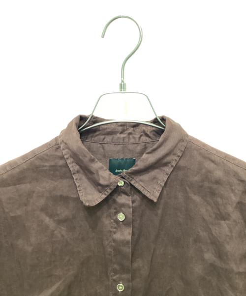 Spick and Span（スピック＆スパン）Spick and Span (スピック＆スパン) 80リネンカシュクール ビッグシャツ ブラウン サイズ:Freeの古着・服飾アイテム