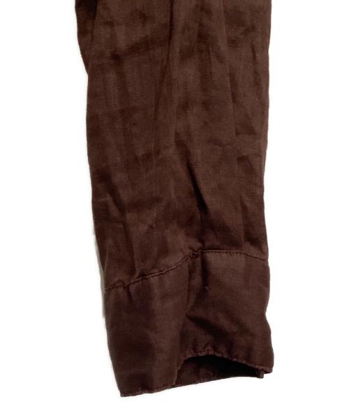 Spick and Span（スピック＆スパン）Spick and Span (スピック＆スパン) 80リネンカシュクール ビッグシャツ ブラウン サイズ:Freeの古着・服飾アイテム