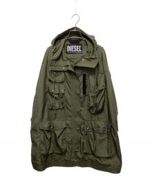 DIESEL（ディーゼル）の古着「ナイロンモッズコート」｜カーキ