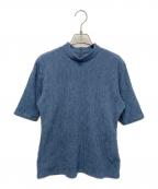 RIM.ARKリムアーク）の古着「Half sleeve unevenness tops」｜ブルー