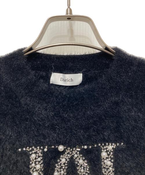 darich（ダーリッチ）Darich (ダーリッチ) ファンシービーズDDロゴニットトップス ブラック サイズ:FREEの古着・服飾アイテム