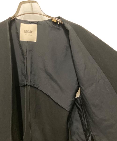 journal standard L'essage（ジャーナルスタンダード レサージュ）journal standard L'essage (ジャーナルスタンダード レサージュ) ウェザーリネンオーバーサイズベスト ブラック サイズ:FREEの古着・服飾アイテム