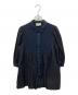 UNITED ARROWS（ユナイテッドアローズ）の古着「エンブロイダリー ショートスリーブ ブラウス」｜ブラック×ネイビー